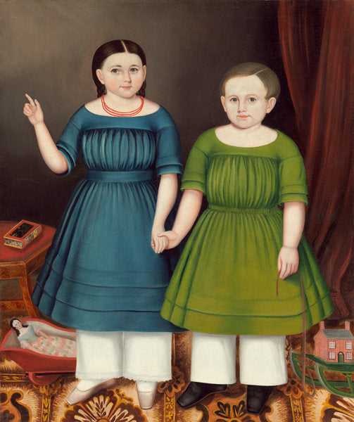 Mary and Francis Wilcox by Joseph Whiting Stock (American, 1815 - 1855), 16X12"(A3)Poster Print