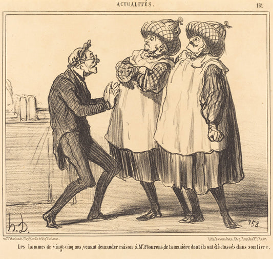 Les Hommes de vingt-cinq ans... by Honoré Daumier (French, 1808 - 1879), 16X12"(A3)Poster Print