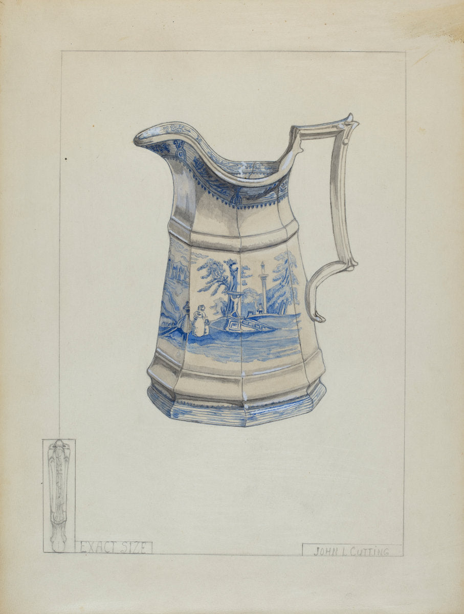 Syrup Pitcher by John Cutting (American, active c. 1935), 16X12"(A3)Poster Print