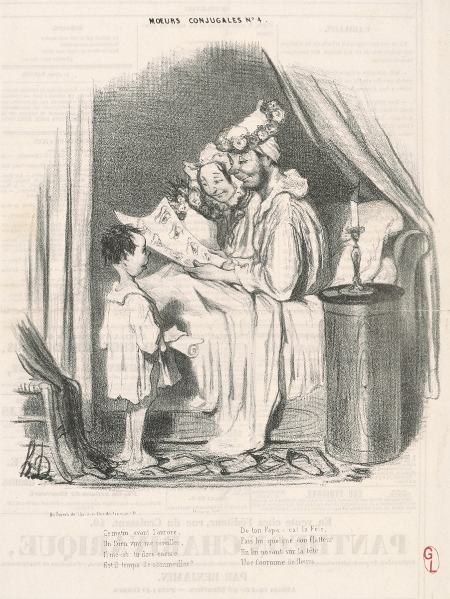 Ce matin avant l'aurore... by Honoré Daumier (French, 1808 - 1879), 16X12"(A3)Poster Print