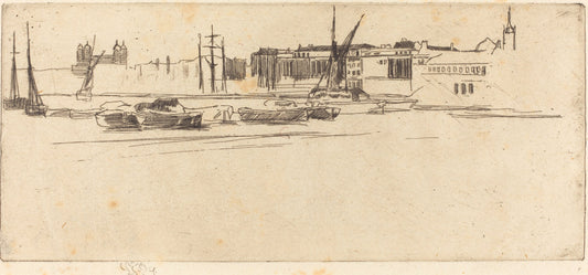 The White Tower by James McNeill Whistler (American, 1834 - 1903), 16X12"(A3)Poster Print