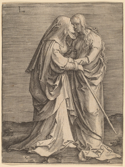 The Visitation by Lucas van Leyden (Netherlandish, 1489/1494 - 1533), 16X12"(A3)Poster Print