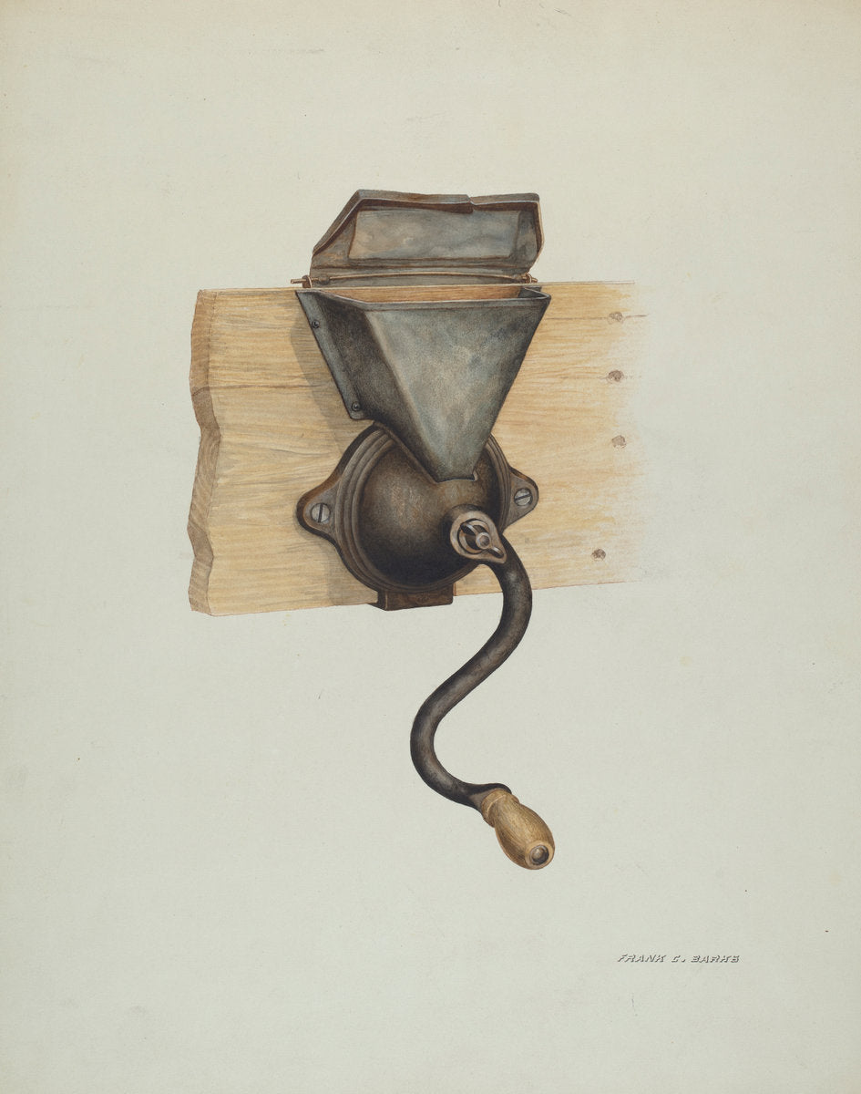Coffee Mill by Frank C. Barks (American, active c. 1935), 16X12"(A3)Poster Print