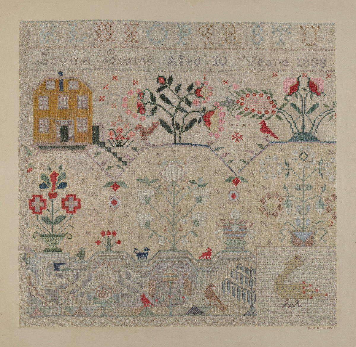 Sampler by Byron Dingman (American, active c. 1935), 16X12"(A3)Poster Print