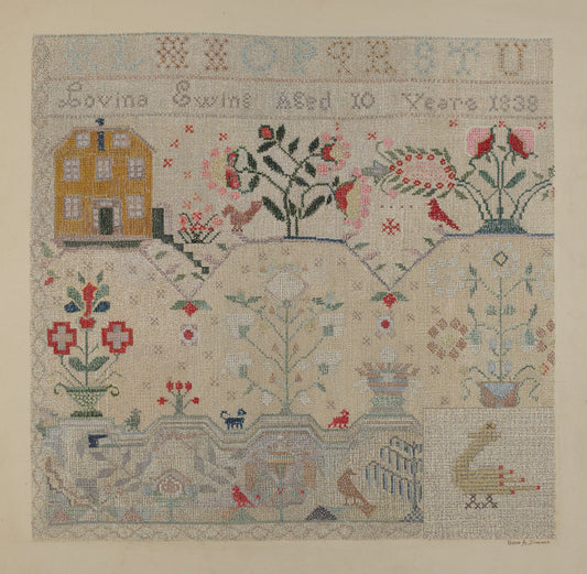 Sampler by Byron Dingman (American, active c. 1935), 16X12"(A3)Poster Print