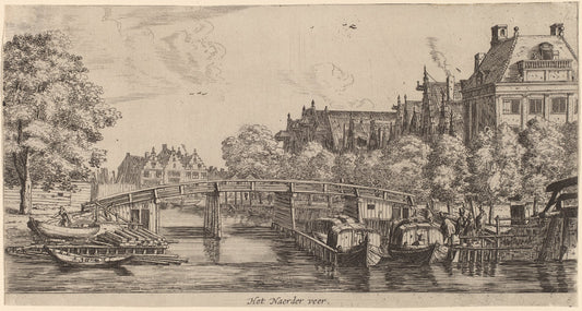 The Ferry to Naarden (Het Naerder veer) by Reinier Nooms, called Zeeman (Dutch, 1623 or 1624 - 1664), 16X12"(A3)Poster Print