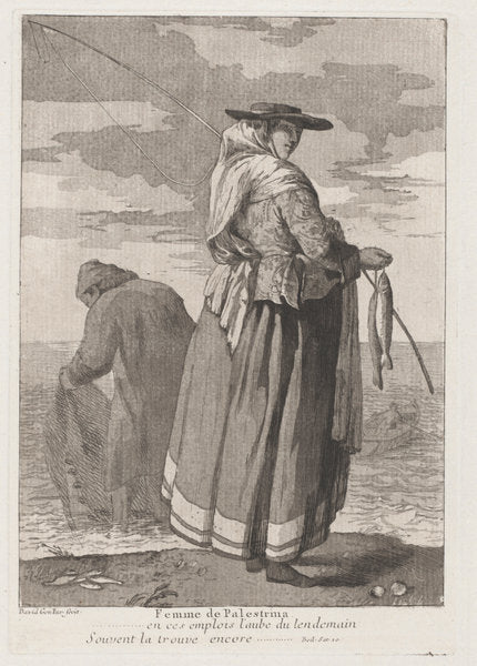 Femme de Palestrina (Woman from Palestrina) by Giovanni David (Italian, 1743 - 1790), 16X12"(A3)Poster Print