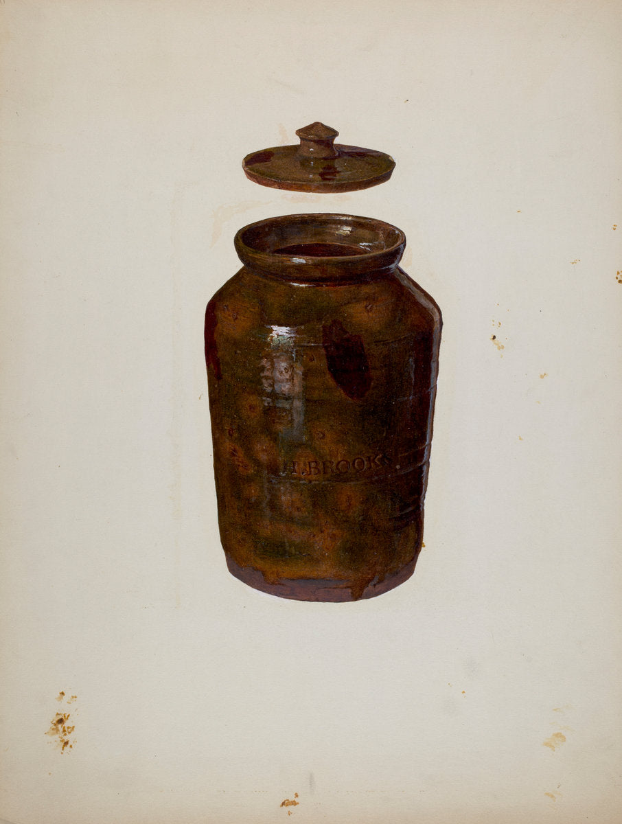 Covered Jar by John Collins (American, active c. 1935), 16X12"(A3)Poster Print