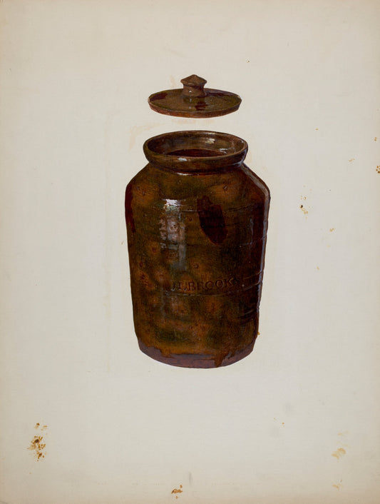 Covered Jar by John Collins (American, active c. 1935), 16X12"(A3)Poster Print