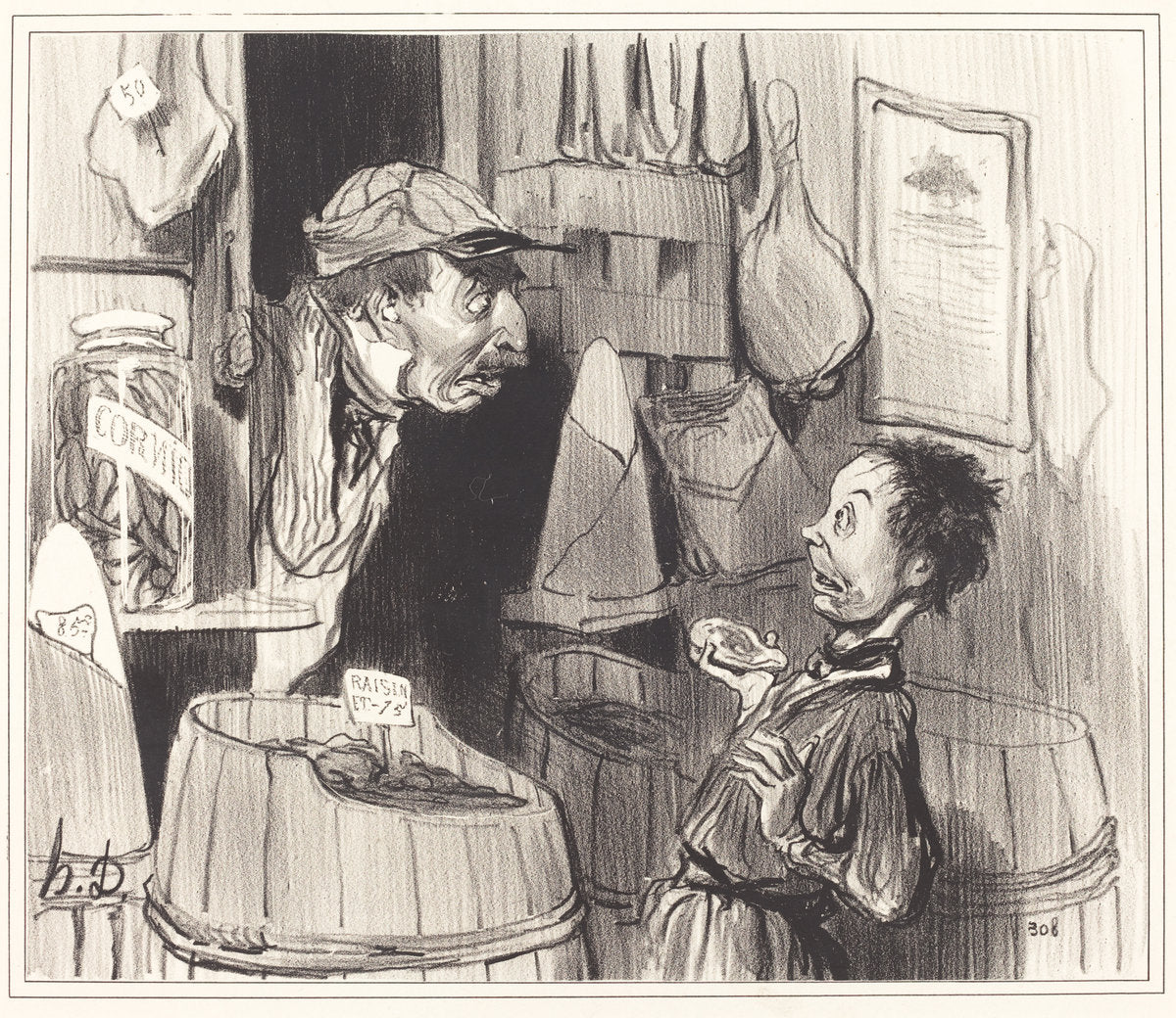 Épicier citoyen, guerrier pur et sans tache... by Honoré Daumier (French, 1808 - 1879), 16X12"(A3)Poster Print
