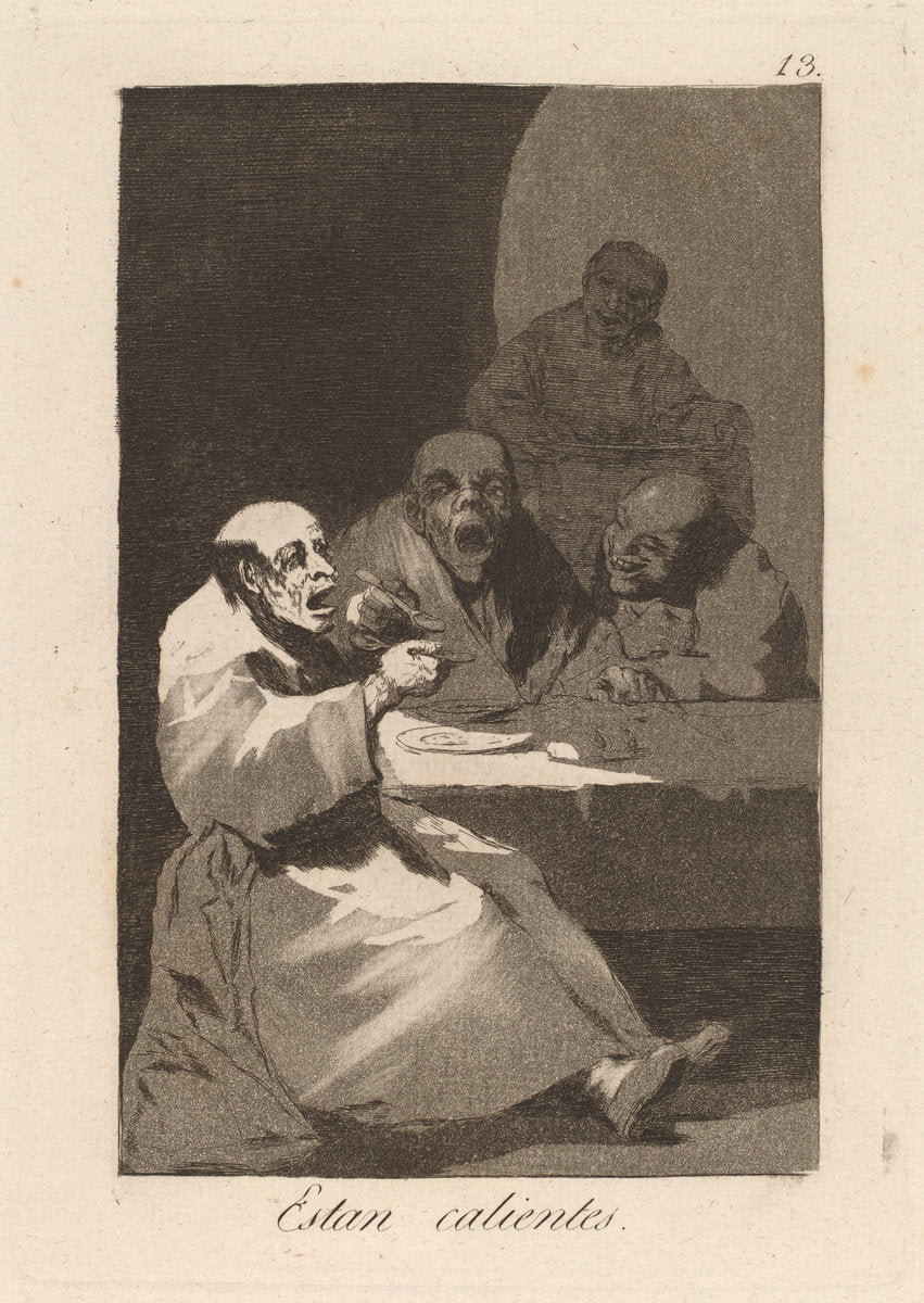 Los caprichos: Estan Calientes by Francisco de Goya (Spanish, 1746 - 1828), 16X12"(A3)Poster Print