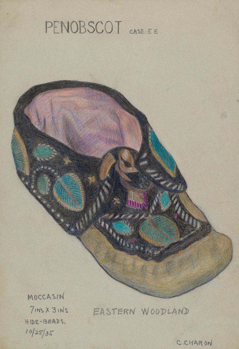 Moccasin by Charles Charon (American, active c. 1935), 16X12"(A3)Poster Print