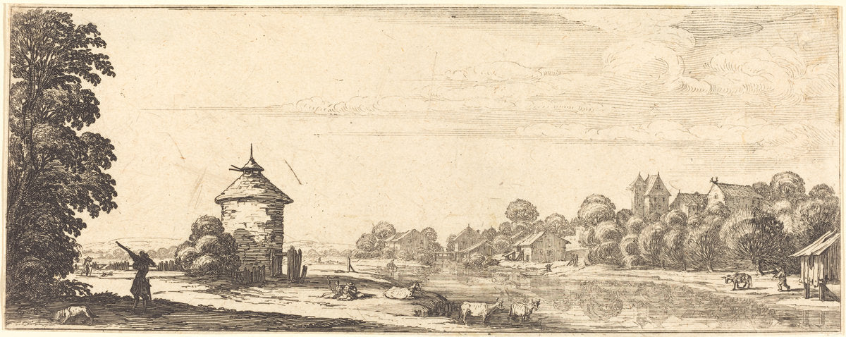 The Dovecot by Jacques Callot or Follower of Jacques Callot (French, 1592 - 1635), 16X12"(A3)Poster Print