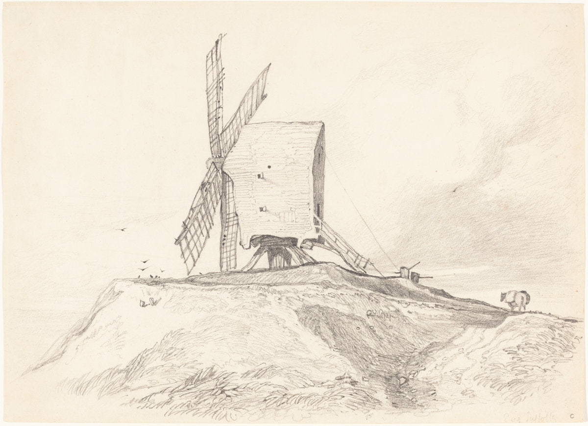 Eye Mill in Suffolk by Attributed to John Sell Cotman (British, 1782 - 1842), 16X12"(A3)Poster Print