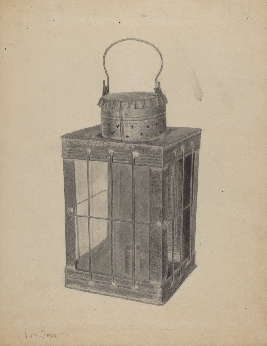 Lantern for Candle by Henry Granet (American, active c. 1935), 16X12"(A3)Poster Print