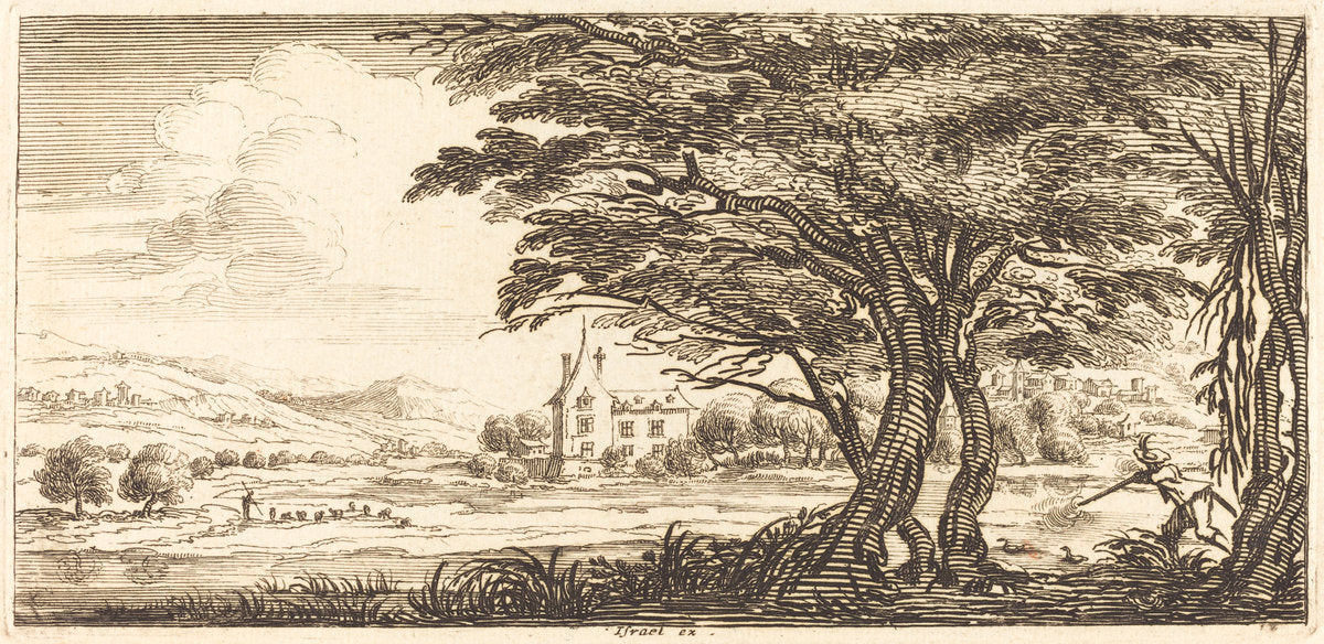 in or after 1635 by after Jacques Callot (Landscape), 16X12"(A3)Poster Print