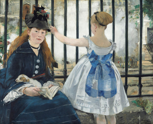 The Railway by Edouard Manet (French, 1832 - 1883), 16X12"(A3)Poster Print