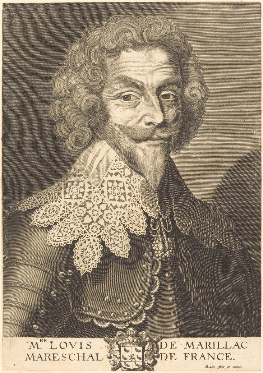 Louis de Marillac, Duke of Beaufort by Michel Lasne (French, 1590 or before - 1667), 16X12"(A3)Poster Print