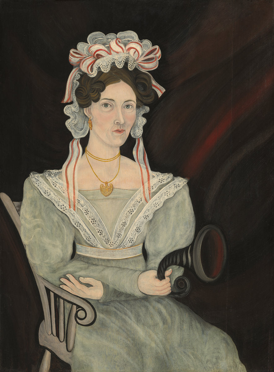 Possibly Mrs. William Sheldon by Asahel Powers (American, 1813 - 1843), 16X12"(A3)Poster Print