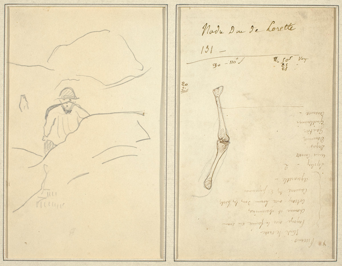 Breton Boy in a Landscape; Study of an Arm [verso] by Paul Gauguin (French, 1848 - 1903), 16X12"(A3)Poster Print