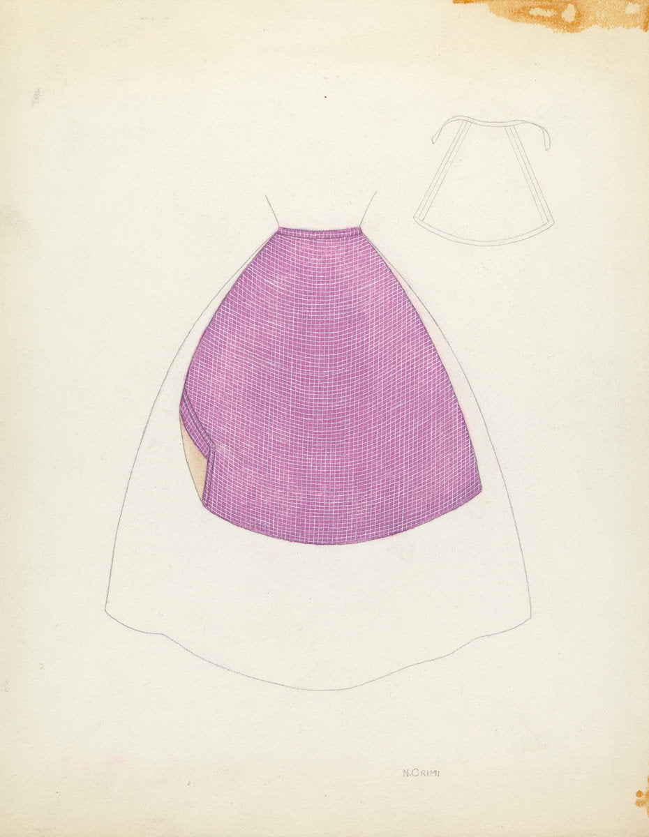 Apron by Nancy Crimi (American, active c. 1935), 16X12"(A3)Poster Print
