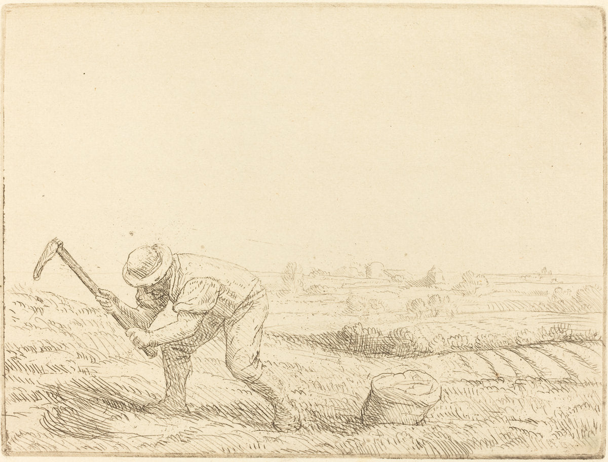 Digger (Le piocheur) by Alphonse Legros (French, 1837 - 1911), 16X12"(A3)Poster Print
