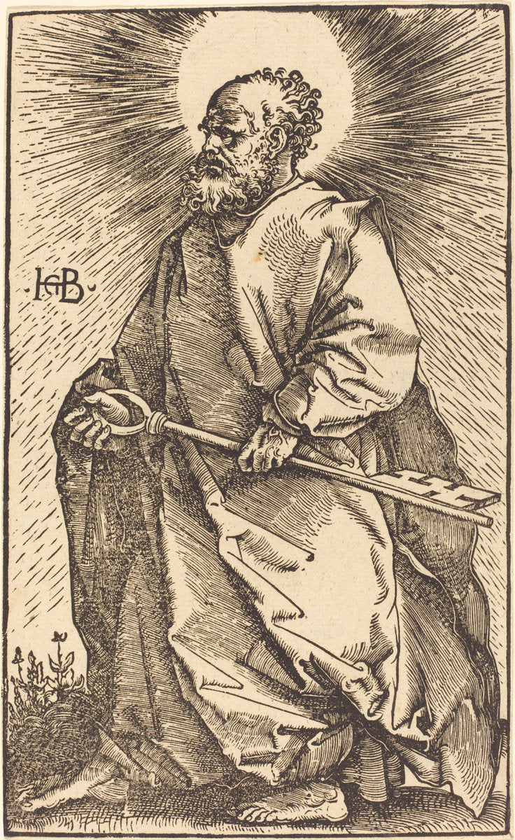 Saint Peter by Hans Baldung Grien (German, 1484/1485 - 1545), 16X12"(A3)Poster Print
