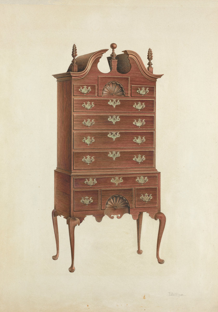 Highboy by Lawrence Phillips (American, active c. 1935), 16X12"(A3)Poster Print