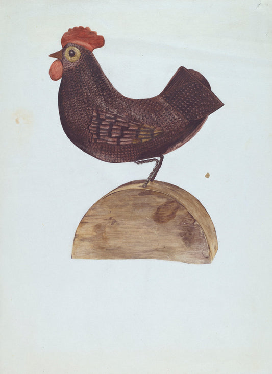 1935/1942 by American 20th Century (Carved Bird), 16X12"(A3)Poster Print