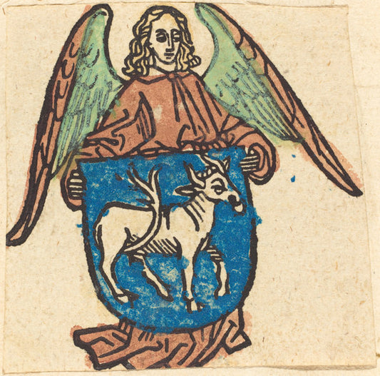 in or after 1500 by German 15th Century (Bookplate of Hilprand Brandenburg of Bibrach), 16X12"(A3)Poster Print