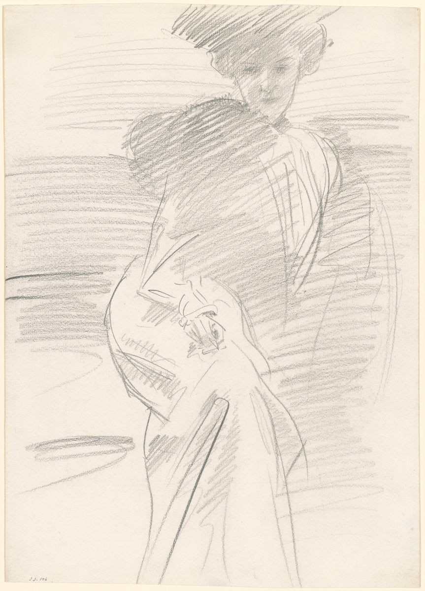 Seated Woman by John Singer Sargent (American, 1856 - 1925), 16X12"(A3)Poster Print