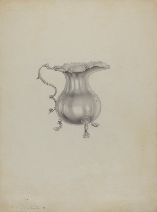 Silver Pitcher by Dorothy Dwin (American, active c. 1935), 16X12"(A3)Poster Print