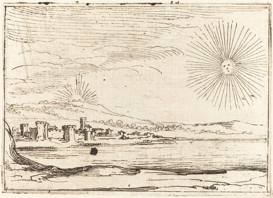 Sun Rising by Jacques Callot (French, 1592 - 1635), 16X12"(A3)Poster Print