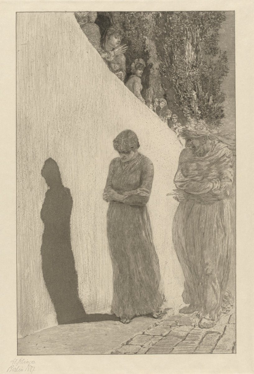 Disgrace (Schande): pl. 9 by Max Klinger (German, 1857 - 1920), 16X12"(A3)Poster Print