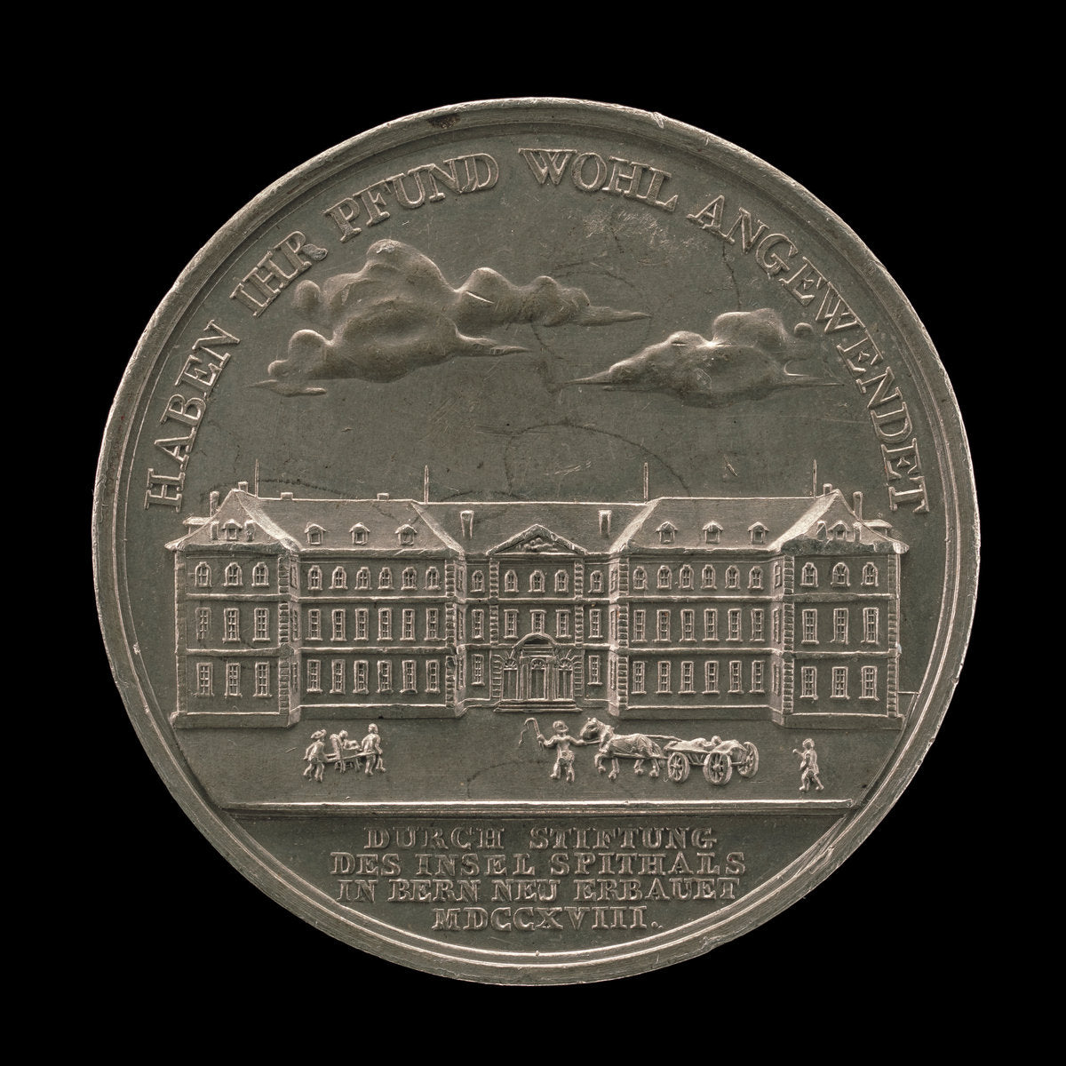 Insel Hospital, Bern [reverse] by Sebastian Burger (Swiss, 1791 - 1848), 16X12"(A3)Poster Print