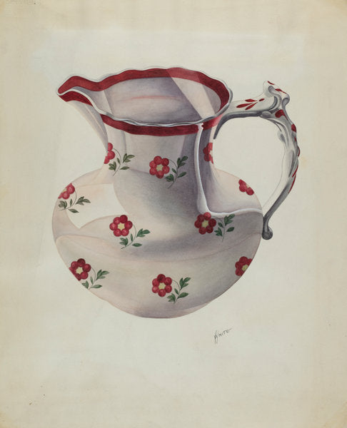 Pitcher by Edward White (American, active c. 1935), 16X12"(A3)Poster Print