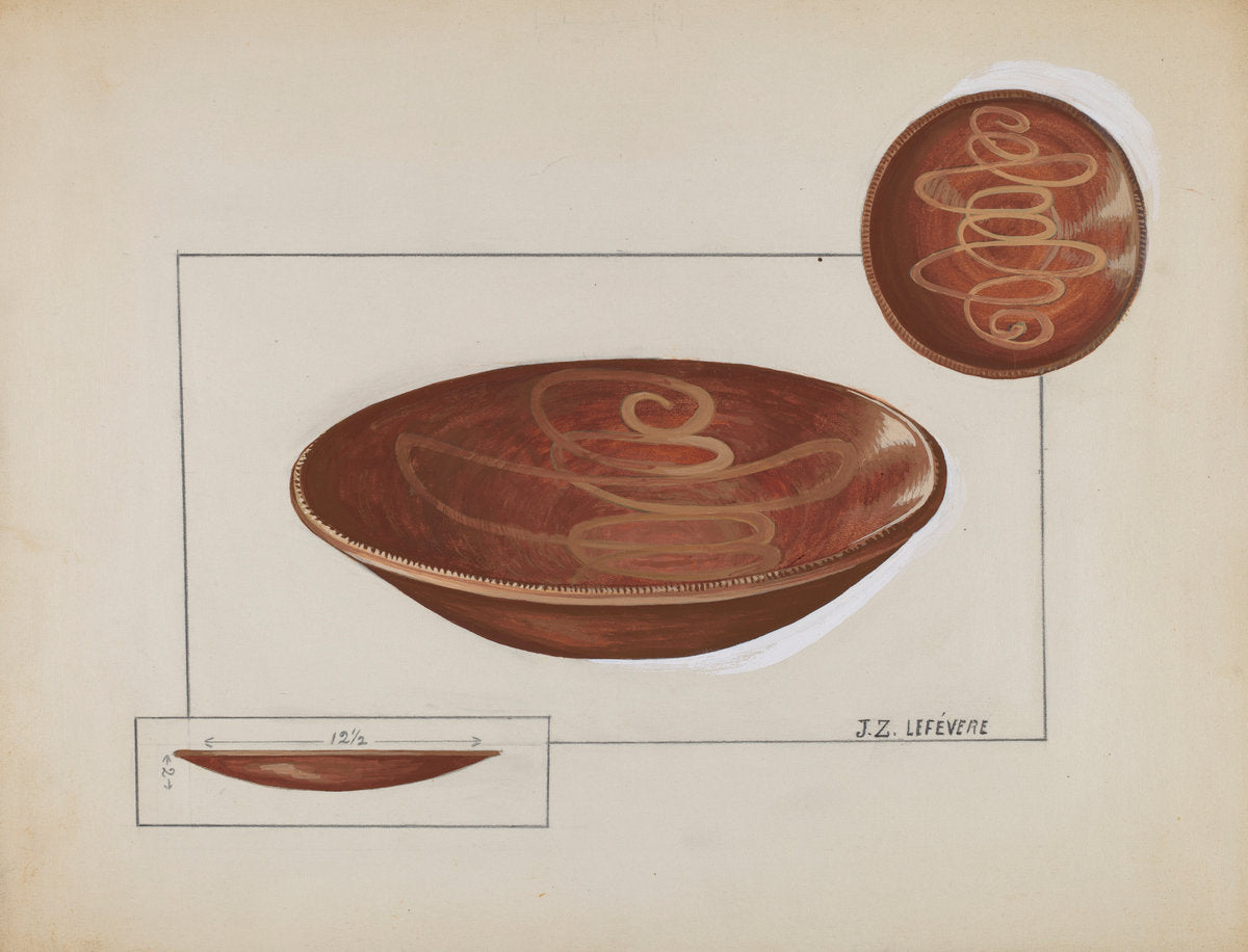 Pie Plate by Jules Lefevere (American, active c. 1935), 16X12"(A3)Poster Print