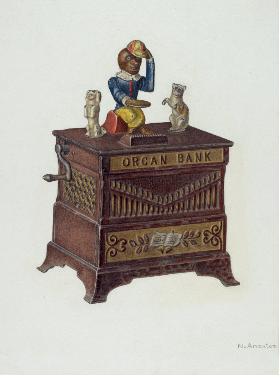 Toy Bank by Nicholas Amantea (American, 1900 - 1978), 16X12"(A3)Poster Print