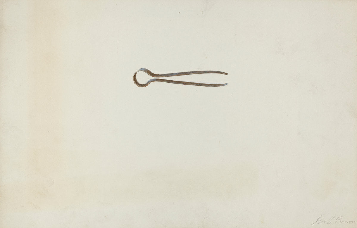 Iron Tweezer by George C. Brown (American, active c. 1935), 16X12"(A3)Poster Print