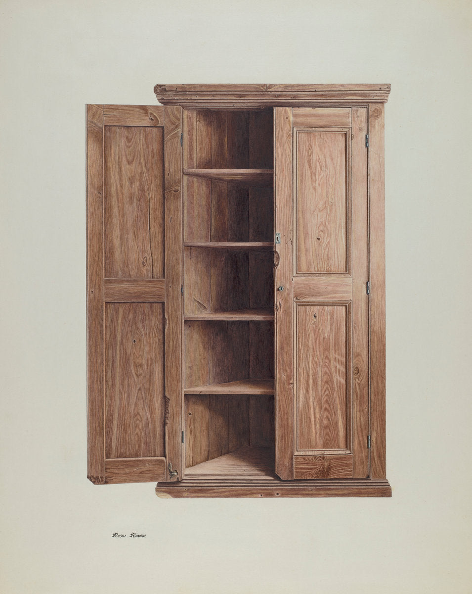 Triangular Corner Safe by Rosa Rivero (American, 1905 - 1998), 16X12"(A3)Poster Print