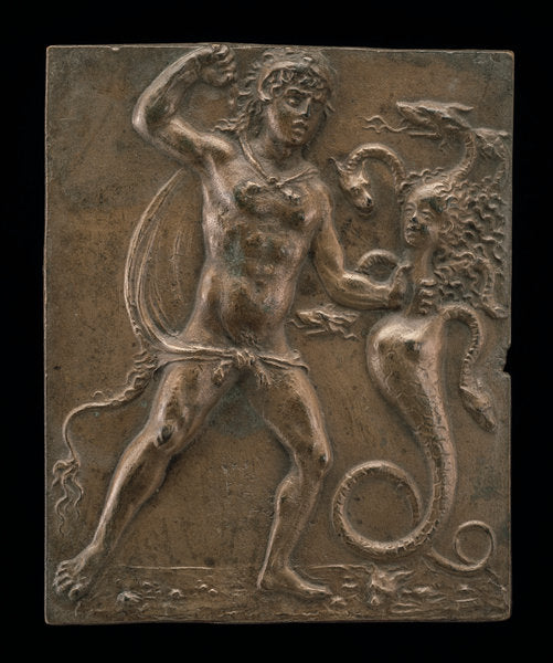 Hercules and the Lernaean Hydra by Moderno (Italian, 1467 - 1528), 16X12"(A3)Poster Print