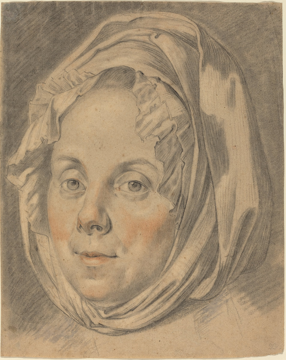 Head of a Matron by Anton Johann Tischbein (German, 1720 - 1784), 16X12"(A3)Poster Print