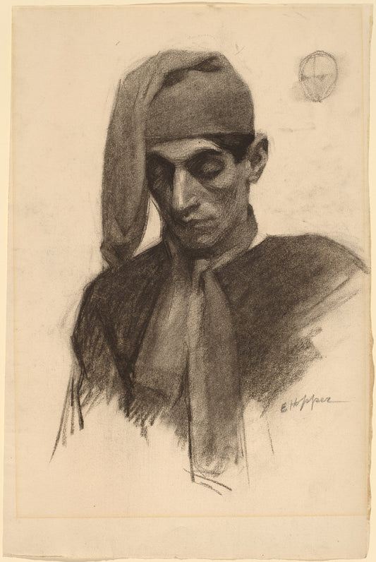 Jimmy Corsini by Edward Hopper (American, 1882 - 1967), 16X12"(A3)Poster Print