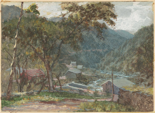 19th century by American 19th Century after John Frederick Kensett (Entrance to Kauterskill Clove, Catskill Mountains), 16X12"(A3)Poster Print