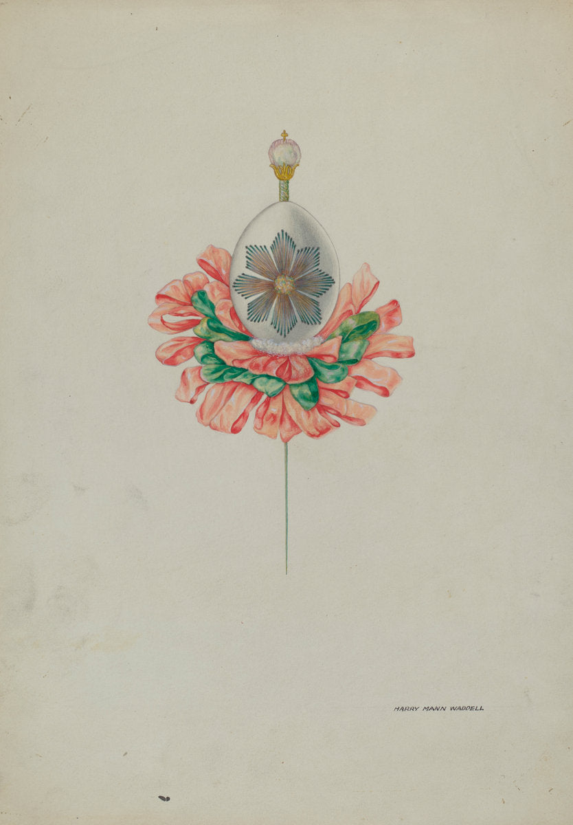 Cascarone (eggshell) Stick Pin by Harry Mann Waddell (American, active c. 1935), 16X12"(A3)Poster Print