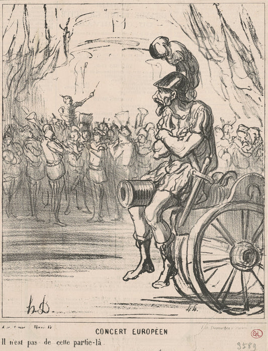 Concert européen by Honoré Daumier (French, 1808 - 1879), 16X12"(A3)Poster Print