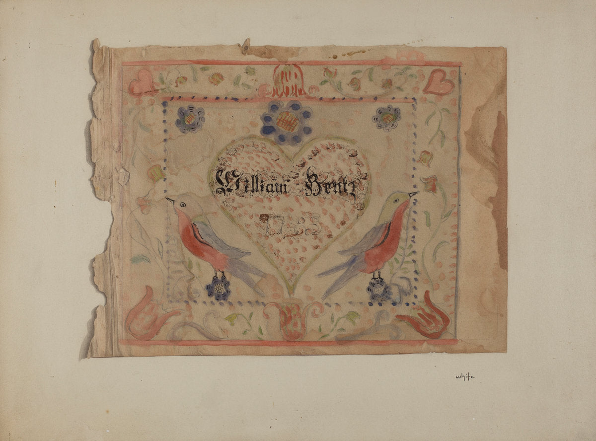 Unframed Birth Certificate by Edward White (American, active c. 1935), 16X12"(A3)Poster Print