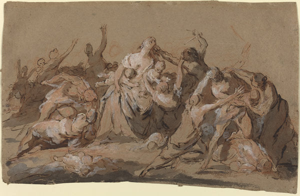 The Massacre of the Innocents by Giovanni Antonio Pellegrini (Venetian, 1675 - 1741), 16X12"(A3)Poster Print