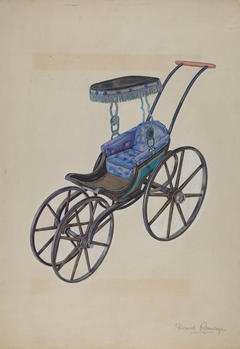 Doll Go-Cart by David Ramage (American, active c. 1935), 16X12"(A3)Poster Print