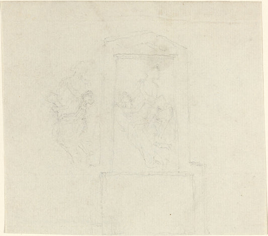 Monument to Agnes Cromwell (?) by John Flaxman (British, 1755 - 1826), 16X12"(A3)Poster Print